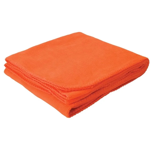 Luxurious, thick 16 oz. 100% anti-pill polyester fleece blanket with rounded,... from ASI 40544 Binaco