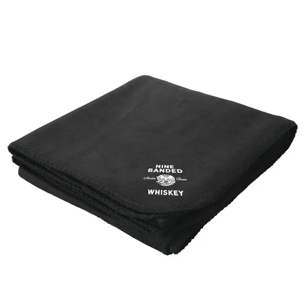Luxurious, thick 16 oz. 100% anti-pill polyester fleece blanket with rounded,... from ASI 40544 Binaco