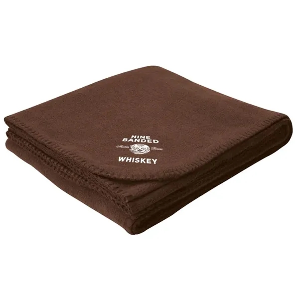 Luxurious, thick 16 oz. 100% anti-pill polyester fleece blanket with rounded,... from ASI 40544 Binaco