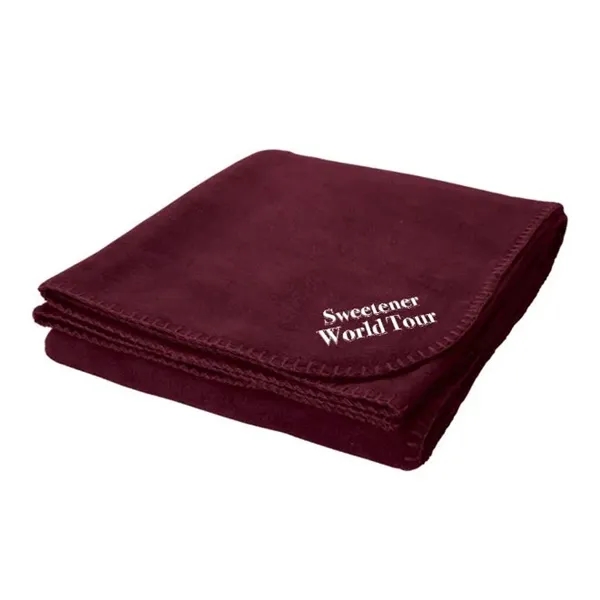 Luxurious, thick 16 oz. 100% anti-pill polyester fleece blanket with rounded,... from ASI 40544 Binaco