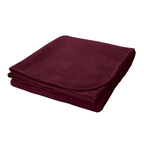 Luxurious, thick 16 oz. 100% anti-pill polyester fleece blanket with rounded,... from ASI 40544 Binaco