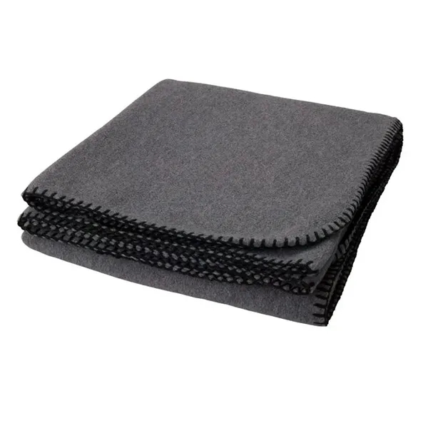 Luxurious, thick 16 oz. 100% anti-pill polyester fleece blanket with rounded,... from ASI 40544 Binaco