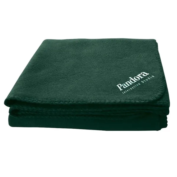 Luxurious, thick 16 oz. 100% anti-pill polyester fleece blanket with rounded,... from ASI 40544 Binaco