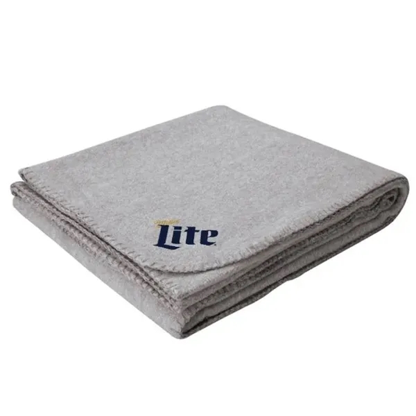 Luxurious, thick 16 oz. 100% anti-pill polyester fleece blanket with rounded,... from ASI 40544 Binaco