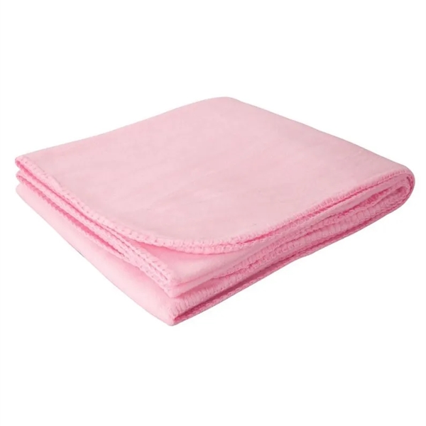 Luxurious, thick 16 oz. 100% anti-pill polyester fleece blanket with rounded,... from ASI 40544 Binaco