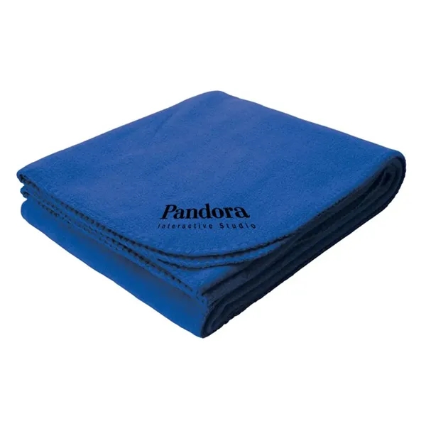 Luxurious, thick 16 oz. 100% anti-pill polyester fleece blanket with rounded,... from ASI 40544 Binaco
