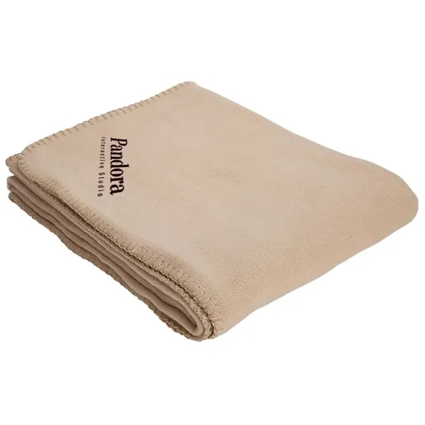Luxurious, thick 16 oz. 100% anti-pill polyester fleece blanket with rounded,... from ASI 40544 Binaco