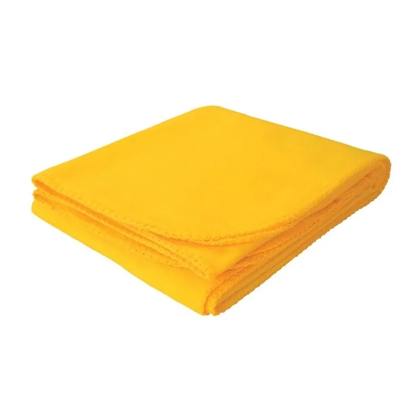 Luxurious, thick 16 oz. 100% anti-pill polyester fleece blanket with rounded,... from ASI 40544 Binaco