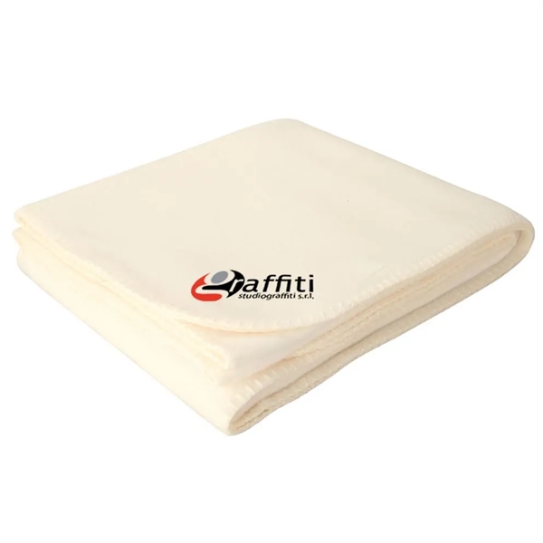 Luxurious, thick 16 oz. 100% anti-pill polyester fleece blanket with rounded,... from ASI 40544 Binaco