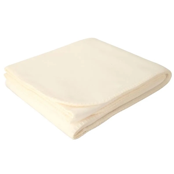 Luxurious, thick 16 oz. 100% anti-pill polyester fleece blanket with rounded,... from ASI 40544 Binaco