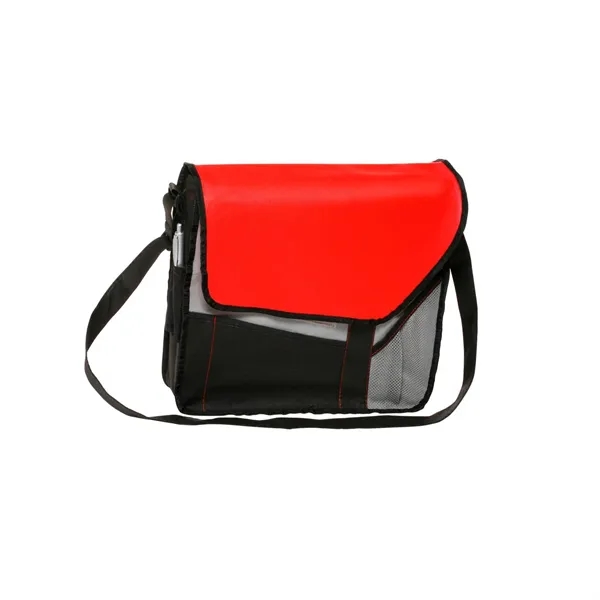 Nonwoven slant flap messenger bag with shoulder strap plus 1 color... from ASI 37218 Athena Promo (tm)