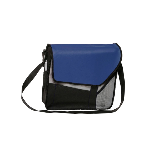 Nonwoven slant flap messenger bag with shoulder strap plus 1 color... from ASI 37218 Athena Promo (tm)