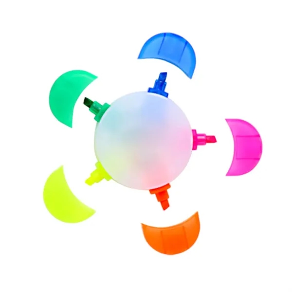 Flower shaped multi-color highlighter plus 1 color silkscreen imprint on 1... from ASI 37218 Athena Promo (tm)