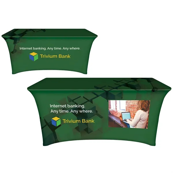 Trade show booth display superior package with 6' stretch table cover,... from ASI 80228 Quinn