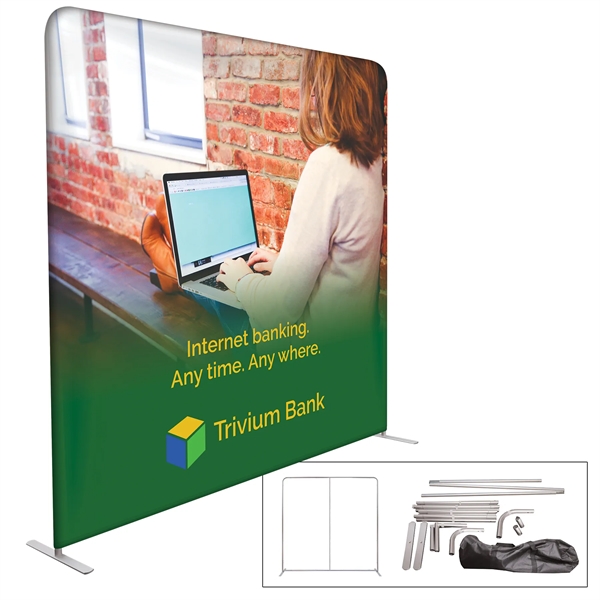 Trade show booth display superior package with 6' stretch table cover,... from ASI 80228 Quinn