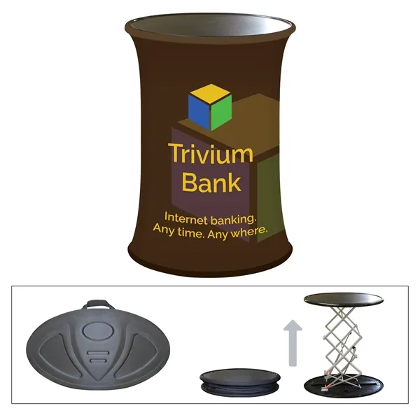 Trade show booth display superior package with 6' stretch table cover,... from ASI 80228 Quinn