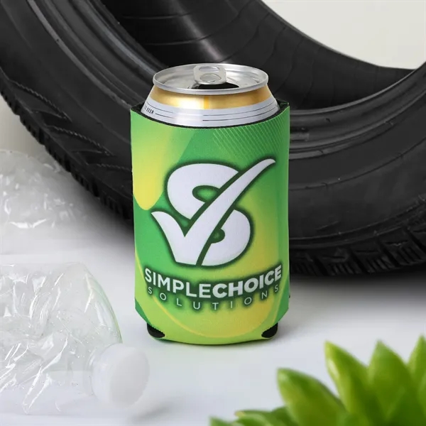 An eco-friendly can cooler crafted from 81% post-consumer polyester and rubber.... from ASI 61966 HPG / Best Promotions USA