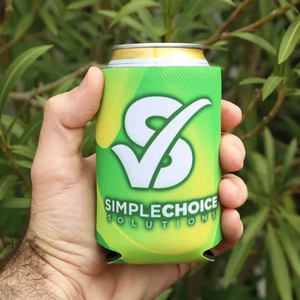 An eco-friendly can cooler crafted from 81% post-consumer polyester and rubber.... from ASI 61966 HPG / Best Promotions USA