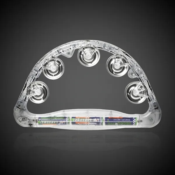 9" clear tambourine with 18 high powered, multi-colored LED lights with... from ASI 42016 Brighter Promotions Inc / Chemical Light™