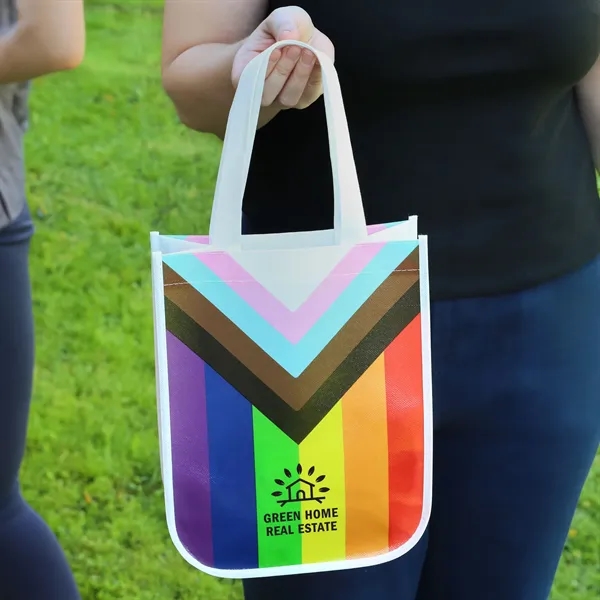 The Progress Pride Laminated Tote Bag is a small, handy bag... from ASI 61966 HPG / Beacon Promotions
