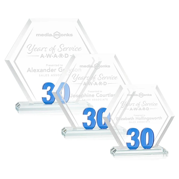 Mark a milestone in your organization with our Starfire Crystal hexagon... from ASI 84592 St Regis Group / St Regis