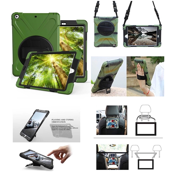 2018/2017 iPad 9.7" Rotating Case with Hand Strap.... from ASI 79909 Promotek / Promotek™