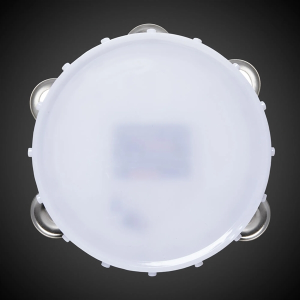 6" milky white colored tambourine with 18 high powered, multi-colored LED... from ASI 42016 Brighter Promotions Inc / Chemical Light™