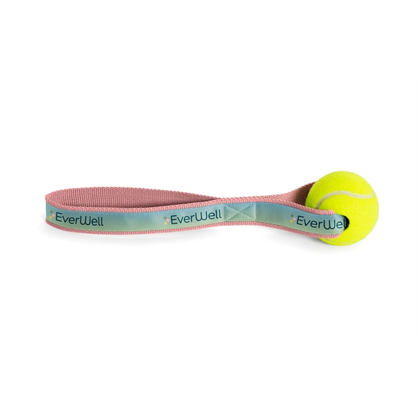 Dog toy with tennis ball attached to a PMS matched handle... from ASI 45657 Pop! Promos