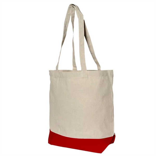 Colored Bottom Gusset Cotton Tote - Our all purpose cotton tote... from ASI 67557 LimeLight Ent / Limelight USA
