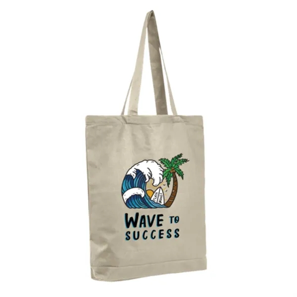 100% Cotton Economical Tote Bag With Bottom Gusset & Self Fabric... from ASI 90859 Tempo Industries Inc