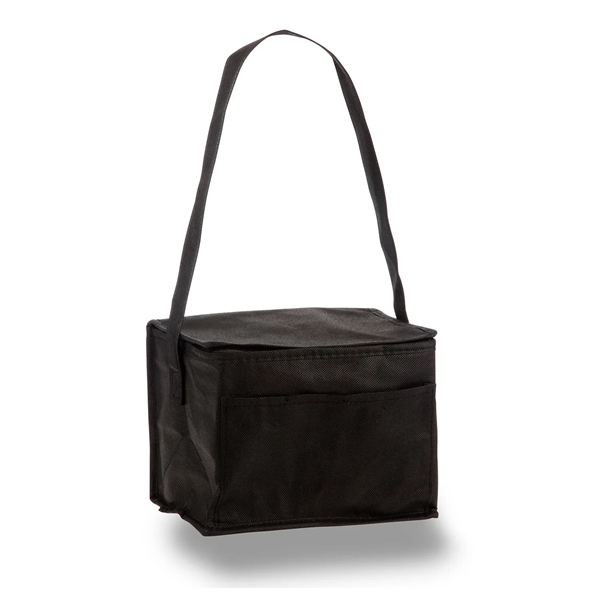 Eco-Friendly Non Woven 6 can cooler with zippered closure and front... from ASI 90859 Tempo Industries Inc