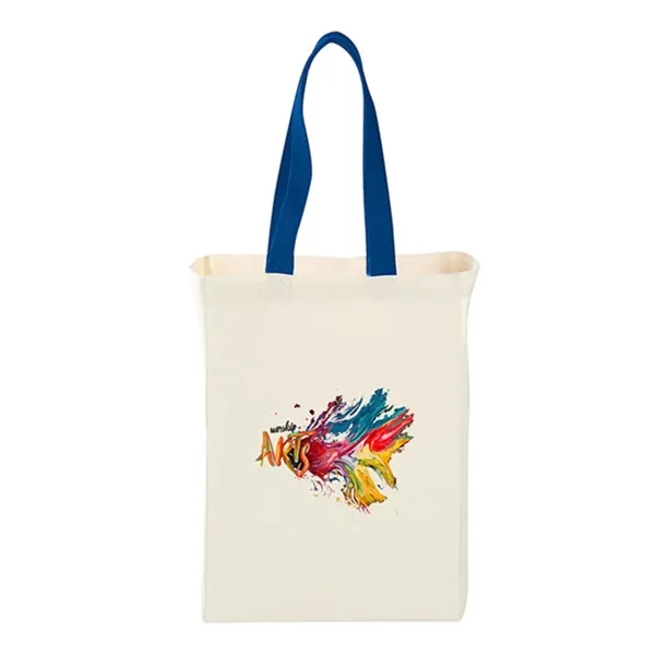 7 oz. Cotton Canvas Grocery Tote Bag with Colored Handles... from ASI 90859 Tempo Industries Inc