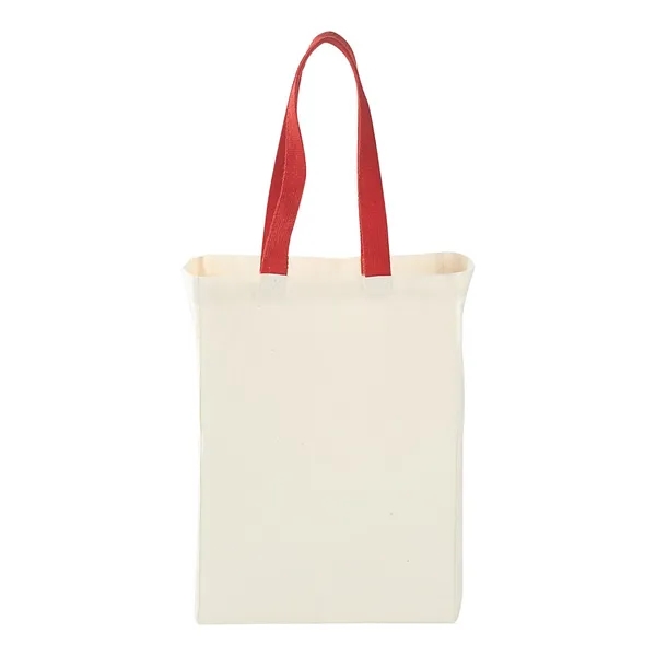 7 oz. Cotton Canvas Grocery Tote Bag with Colored Handles... from ASI 90859 Tempo Industries Inc