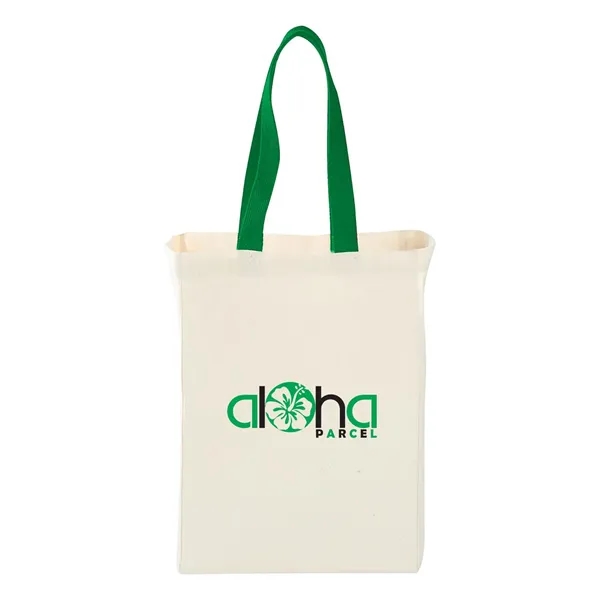 7 oz. Cotton Canvas Grocery Tote Bag with Colored Handles... from ASI 90859 Tempo Industries Inc