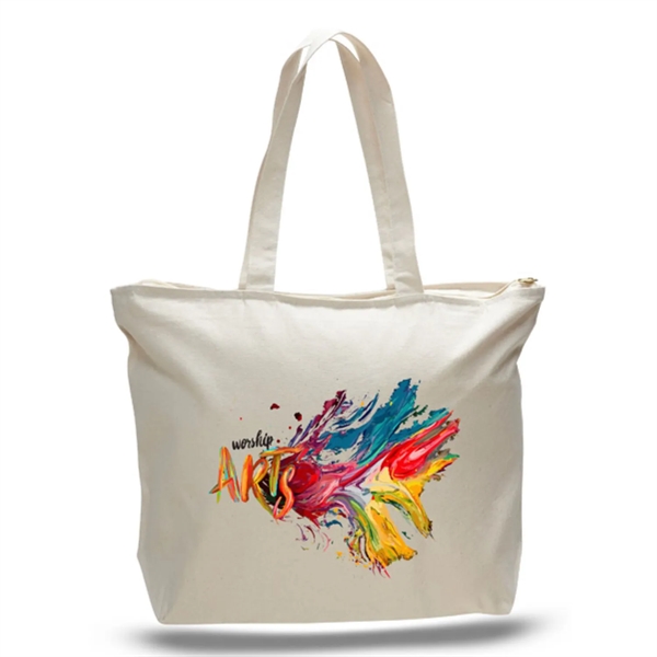 12 oz. Zipper Tote Bag Featuring a Full Length Top Zipper... from ASI 90859 Tempo Industries Inc