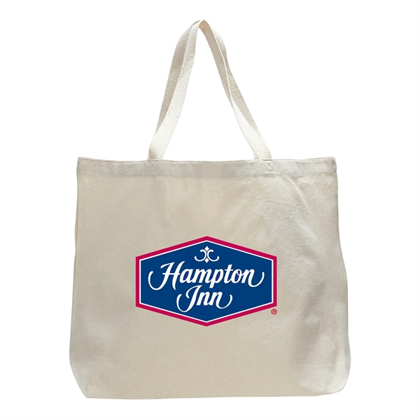 Jumbo canvas tote bag with squared off bottom and extra long... from ASI 90859 Tempo Industries Inc