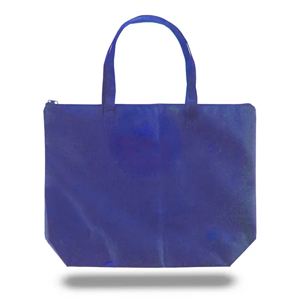 Zippered Non Woven Tote Bag with self handles and a top... from ASI 90859 Tempo Industries Inc