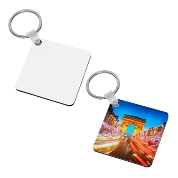 Diamond shaped MDF keychain plus free sublimation heat transfer printing in... from ASI 37218 Athena Promo (tm)