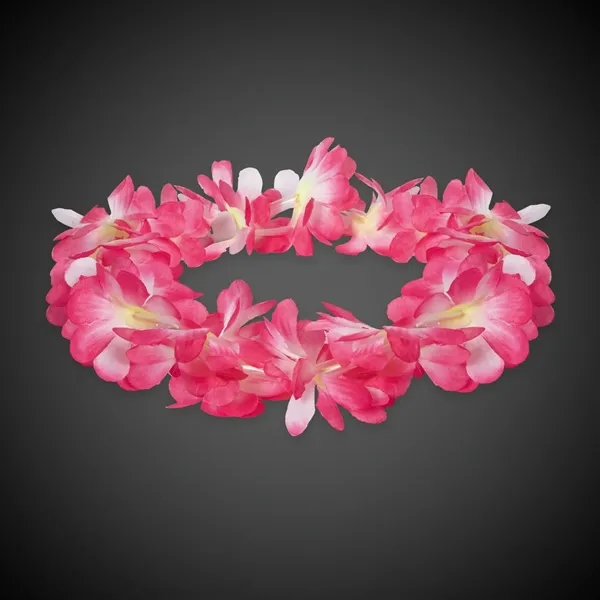 23"  pink flowered halo style headband and lei with light... from ASI 42016 Brighter Promotions Inc