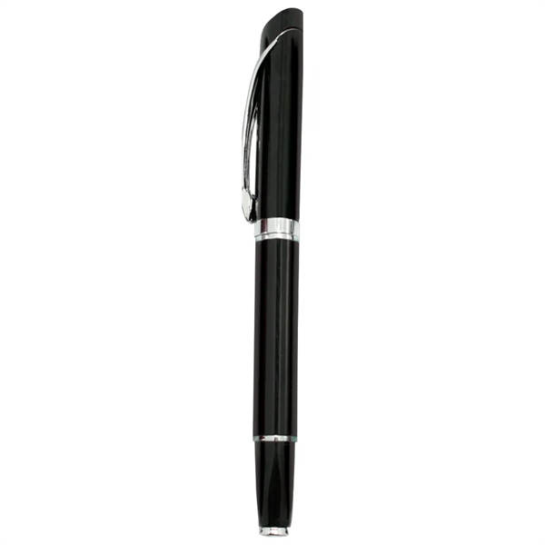 Metal cap-off roller-ball pen with chrome accents and clips.... from ASI 31517 Admart Products