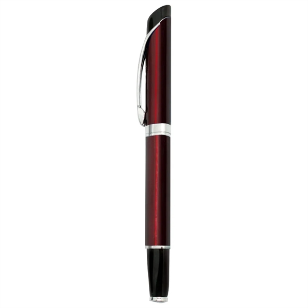 Metal cap-off roller-ball pen with chrome accents and clips.... from ASI 31517 Admart Products