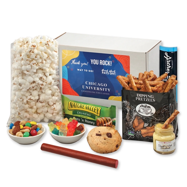 white shipper filled with energy boosting snacks and treats... from ASI 68680 Maple Ridge Farms Inc