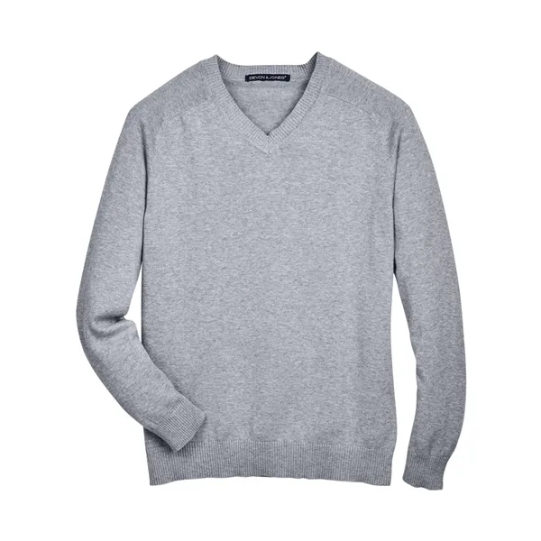 Devon & Jones men's V-neck sweater made from 100% airspun cotton.... from ASI 34063 alphabroder