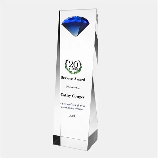Honor corporate excellence and celebrate achievements with this Embedded Blue Diamond... from ASI 47791 Best Deal Awards