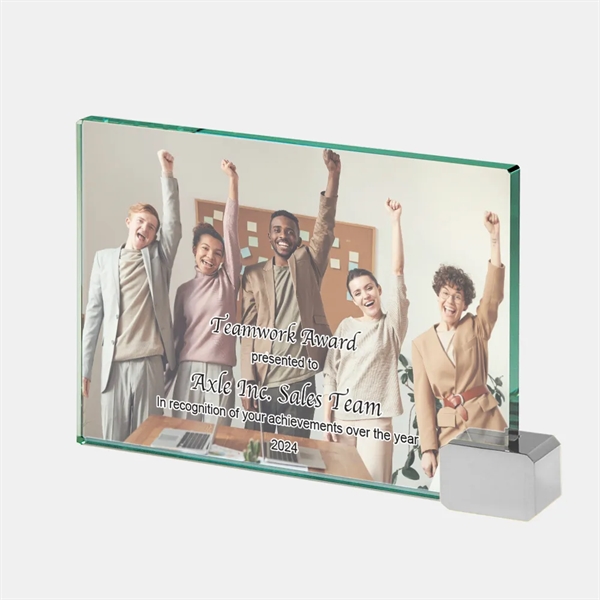 Honor corporate excellence/celebrate milestone achievement with this Color Photo Imprint Jade... from ASI 47791 Best Deal Awards