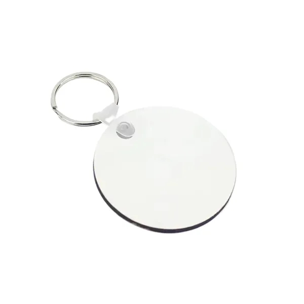 Round shaped MDF keychain plus free sublimation heat transfer printing in... from ASI 37218 Athena Promo (tm)
