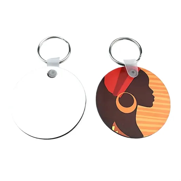 Round shaped MDF keychain plus free sublimation heat transfer printing in... from ASI 37218 Athena Promo (tm)