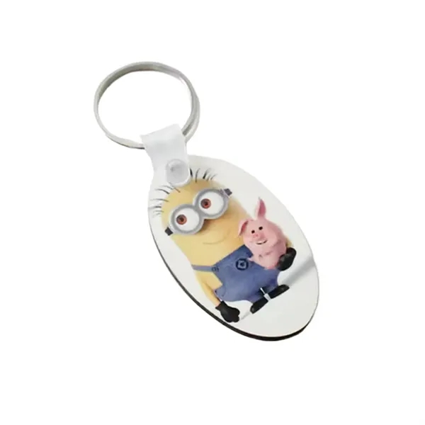 Oval shaped MDF keychain plus free sublimation heat transfer printing in... from ASI 37218 Athena Promo (tm)