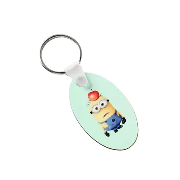 Oval shaped MDF keychain plus free sublimation heat transfer printing in... from ASI 37218 Athena Promo (tm)