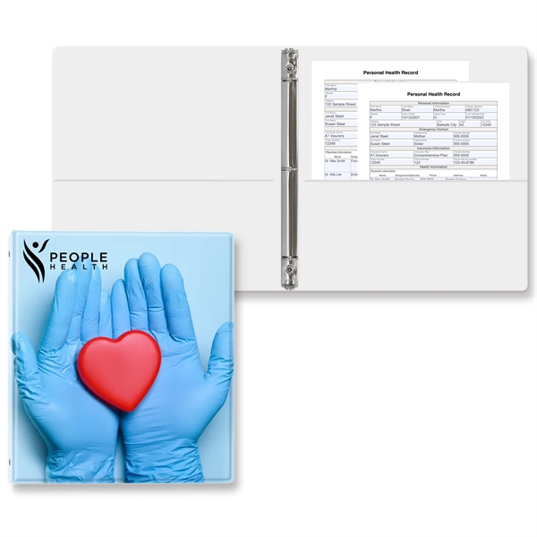 1/2" Round three ring binder made of vinyl with front and... from ASI 54040 Fey Promo / Fey Binders and Organization Solutions